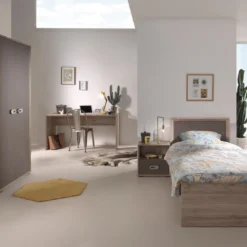 Lit Enfant Bois Clair Et Marron Foresta 90x200 Cm -Repose Lit Soldes Boutique lit enfant bois clair et marron foresta 90x200 cm 92200