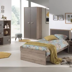 Lit Enfant Bois Clair Et Marron Foresta 90x200 Cm -Repose Lit Soldes Boutique lit enfant bois clair et marron foresta 90x200 cm 92202