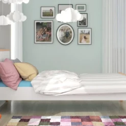 Lit Enfant Bois Pin Naturel Et Blanc 90x200 Cm Avec 2 Tiroirs De Rangement Kandou -Repose Lit Soldes Boutique lit enfant bois pin naturel et blanc 90x200 cm avec 2 tiroirs de rangement kandou 3666722947008 1508827