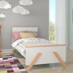 Lit Enfant Bois Pin Naturel Et Blanc 90x200 Cm Avec 2 Tiroirs De Rangement Kandou -Repose Lit Soldes Boutique lit enfant bois pin naturel et blanc 90x200 cm avec 2 tiroirs de rangement kandou 3666722947008 1508828