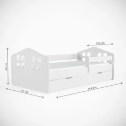 Lit Enfant En Forme De Maison Blanche Beno -Repose Lit Soldes Boutique lit enfant en forme de maison blanche beno 3666722175098 1223584