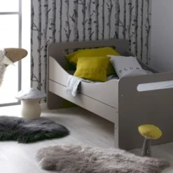 Lit Enfant évolutif 90x140/190 Cm Bois Beige Féroé
