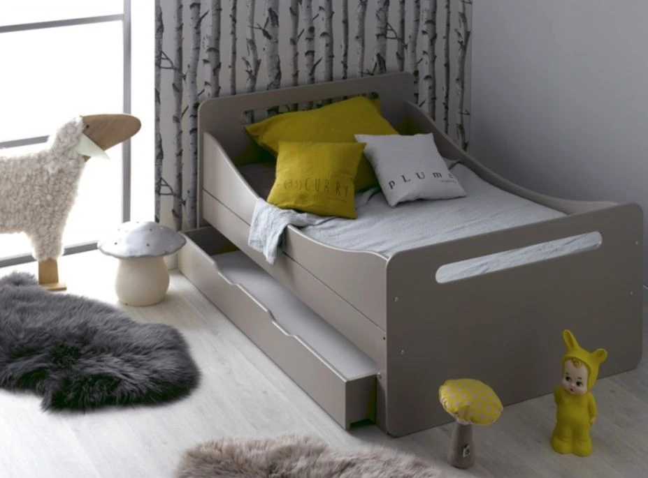 Lit Enfant évolutif 90x140/190 Cm Bois Beige Féroé 4 Lit Enfant évolutif 90x140/190 Cm Bois Beige Féroé – Image 2