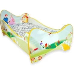 Lit Enfant Fantaisie Land 80x160 Cm - Sommier Et Matelas Inclus