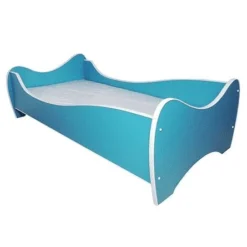Lit Enfant Mélaminé Turquoise 80x160 Cm