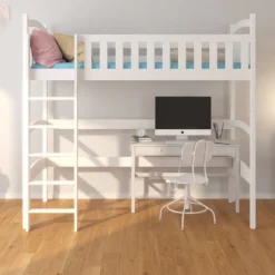 Lit Enfant Mezzanine Bois De Pin Naturel 90x200 Cm Mikola -Repose Lit Soldes Boutique lit enfant mezzanine bois de pin naturel 90x200 cm mikola 3666722954051 1508841