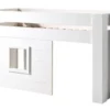 Lit Enfant Mezzanine Cabane 90x200 Cm Bois Laqué Blanc Noah -Repose Lit Soldes Boutique lit enfant mezzanine cabane 90x200 cm bois laque blanc noah 5420070226875 694656