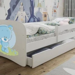 Lit Enfant Nounours Avec Sommiers Et Barrière De Sécurité Amovible Drimy -Repose Lit Soldes Boutique lit enfant nounours avec sommiers et barriere de securite amovible drimy 3666722165938 1235193