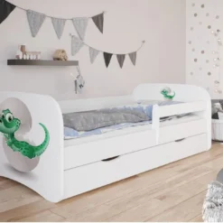 Repose Lit Soldes Boutique -Repose Lit Soldes Boutique lit enfant petit dinosaure avec sommiers et barriere de securite amovible drimy 3666722166041 1235182