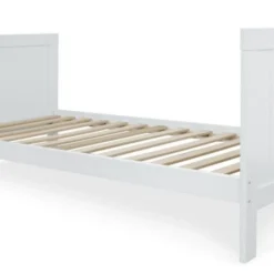 Lit Enfant Pin Massif Blanc Calèche 90x190 Cm