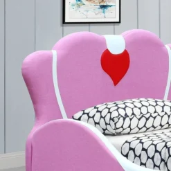 Lit Enfant Princesse Tissu Rose Et Blanc Fairy 90x190 Cm -Repose Lit Soldes Boutique lit enfant princesse tissu rose et blanc fairy 90x190 cm 3700833803379 359603