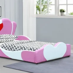 Lit Enfant Princesse Tissu Rose Et Blanc Fairy 90x190 Cm -Repose Lit Soldes Boutique lit enfant princesse tissu rose et blanc fairy 90x190 cm 3700833803379 359605