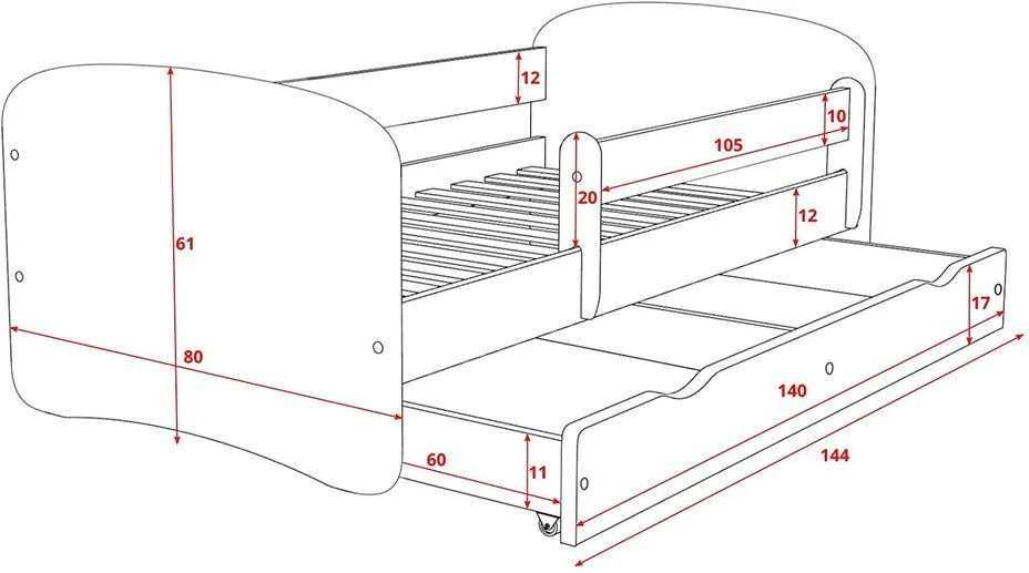 Lit Enfant Rose Avec Sommiers Et Barrière De Sécurité Amovible Drimy 10 Lit Enfant Rose Avec Sommiers Et Barrière De Sécurité Amovible Drimy – Image 8