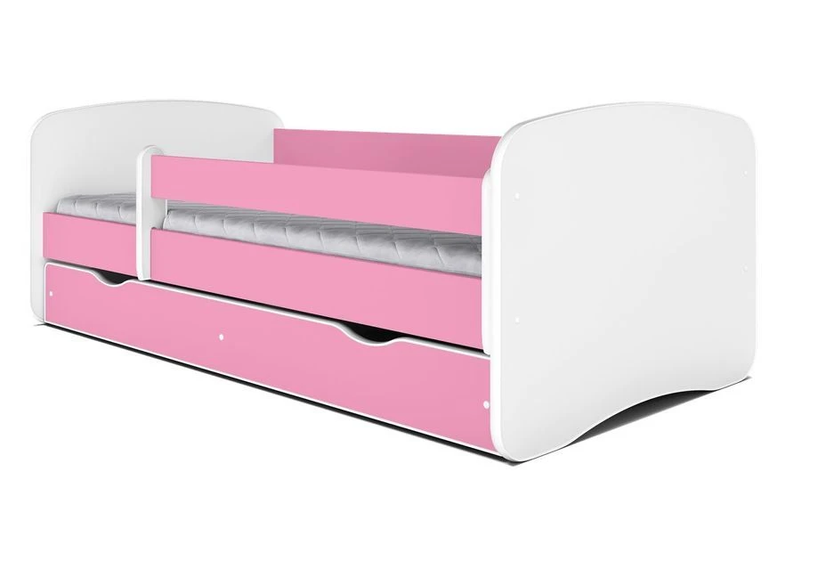 Lit Enfant Rose Avec Sommiers Et Barrière De Sécurité Amovible Drimy 5 Lit Enfant Rose Avec Sommiers Et Barrière De Sécurité Amovible Drimy – Image 3