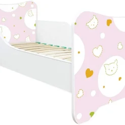 Lit Enfant Avec Sommier Et Matelas Kitty 70x140 Cm