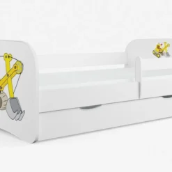 Lit Enfant Version Grue Avec Sommiers Et Barrière De Sécurité Amovible Drimy