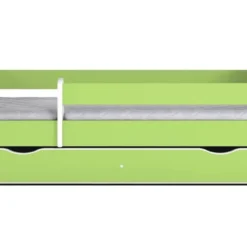 Lit Enfant Vert Avec Sommiers Et Barrière De Sécurité Amovible Drimy -Repose Lit Soldes Boutique lit enfant vert avec sommiers et barriere de securite amovible drimy 3666722169592 1235781