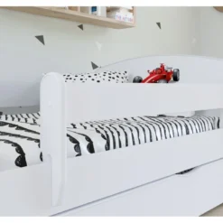 Lit Enfant Voiture De Course Avec Sommiers Et Barrière De Sécurité Amovible Drimy -Repose Lit Soldes Boutique lit enfant voiture de course avec sommiers et barriere de securite amovible drimy 3666722172684 1225701