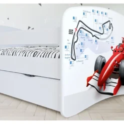 Lit Enfant Voiture De Course Avec Sommiers Et Barrière De Sécurité Amovible Drimy -Repose Lit Soldes Boutique lit enfant voiture de course avec sommiers et barriere de securite amovible drimy 3666722172684 1225702