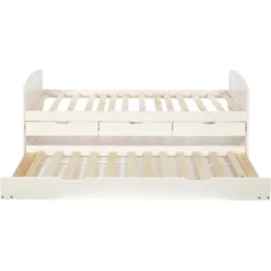 Lit Gigogne 4 Tiroirs Pin Massif Blanc Cezar 90x190 Cm -Repose Lit Soldes Boutique lit gigogne 4 tiroirs pin massif blanc larsen 90x190 cm 3248114150038 413802