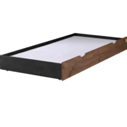 Lit Gigogne Avec Sommier Pin Massif Foncé Et Noir Alex 90x200 Cm -Repose Lit Soldes Boutique lit gigogne avec sommier pin massif fonce et noir alex 90x200 cm 5420070225076 689697