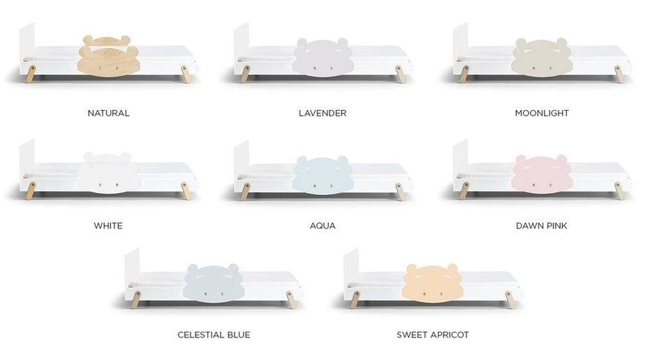 Lit Laqué Blanc à Motif Ours Bleu Clair Fox 70 5 Lit Laqué Blanc à Motif Ours Bleu Clair Fox 70 – Image 3