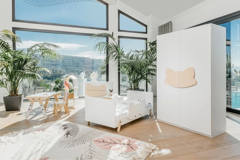 Lit Laqué Blanc à Motif Ours Bleu Gris Fox 70 4 Lit Laqué Blanc à Motif Ours Bleu Gris Fox 70 – Image 2