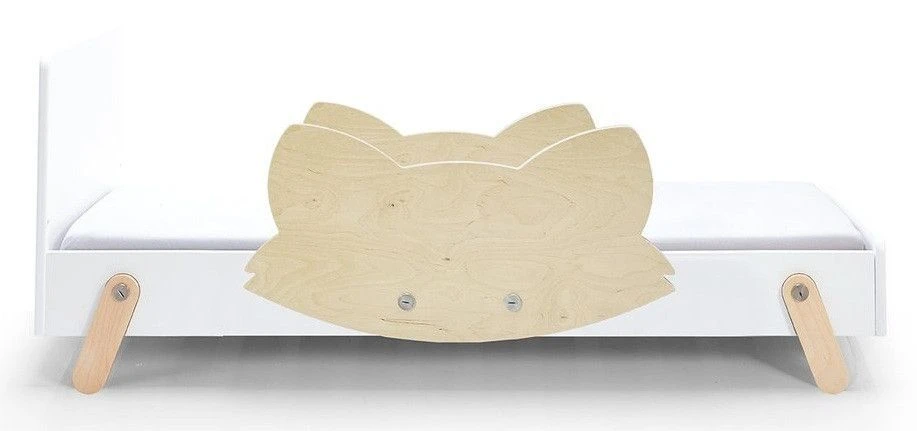 Lit Laqué Blanc à Motif Renard Bois Clair Fox 70 3 Lit Laqué Blanc à Motif Renard Bois Clair Fox 70