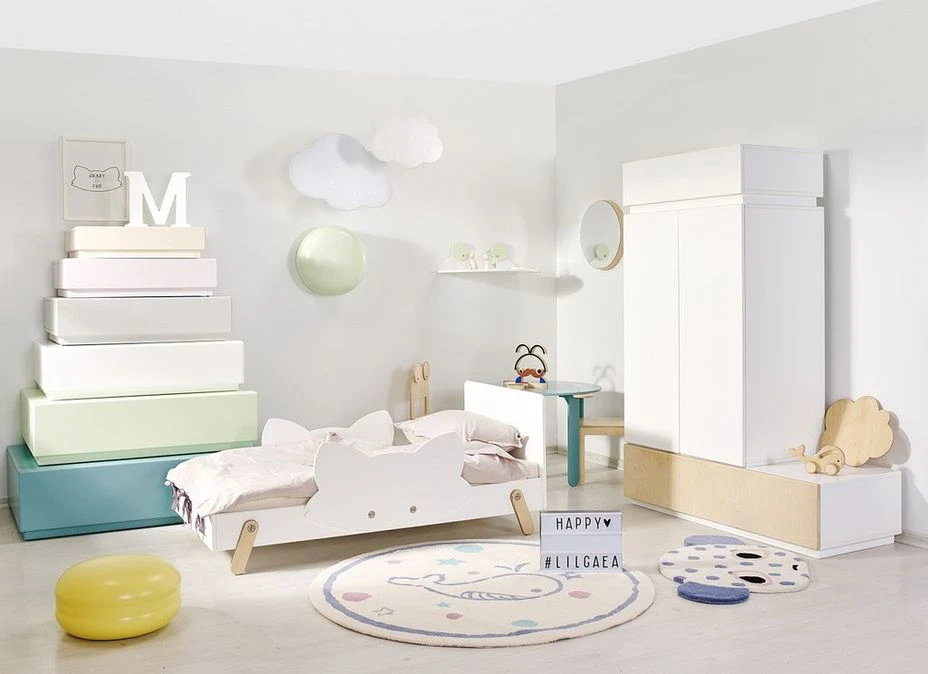 Lit Laqué Blanc à Motif Renard Bois Clair Fox 70 4 Lit Laqué Blanc à Motif Renard Bois Clair Fox 70 – Image 2