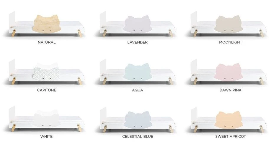 Lit Laqué Blanc à Motif Renard Bois Clair Fox 90x190 Cm 6 Lit Laqué Blanc à Motif Renard Bois Clair Fox 90x190 Cm – Image 4