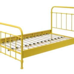Lit Métal Jaune New York 120x200 Cm -Repose Lit Soldes Boutique lit metal jaune new york 120x200 cm 5420070218122 208635