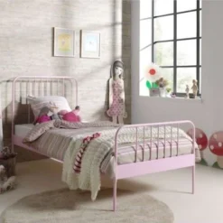 Lit Métal Rose Chaim 90x200 Cm -Repose Lit Soldes Boutique lit metal rose chaim 90x200 cm 5420070226332 208708