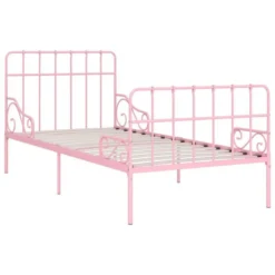 Lit Métal Rose Tête De Lit Barreaux 90x200 Cm -Repose Lit Soldes Boutique lit metal rose tete de lit barreaux 90x200 cm 8719883812403 404222