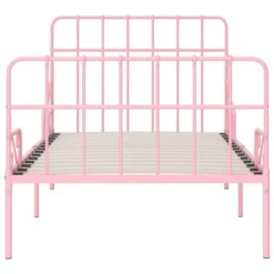 Lit Métal Rose Tête De Lit Barreaux 90x200 Cm -Repose Lit Soldes Boutique lit metal rose tete de lit barreaux 90x200 cm 8719883812403 404223