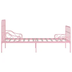 Lit Métal Rose Tête De Lit Barreaux 90x200 Cm -Repose Lit Soldes Boutique lit metal rose tete de lit barreaux 90x200 cm 8719883812403 404224