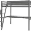 Lit Mezzanine 140x200 Cm Avec Bureau Pin Massif Gris Pino 1 Lit Mezzanine 140x200 Cm Avec Bureau Pin Massif Gris Pino -Repose Lit Soldes Boutique lit mezzanine 140x200 cm avec bureau pin massif gris pino 5420070235174 717164