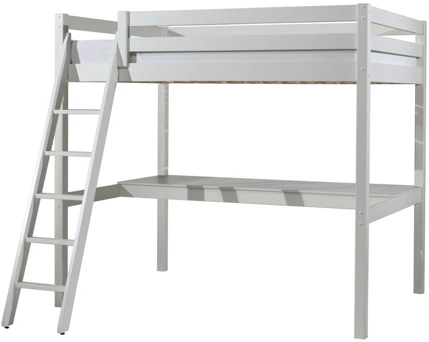 Lit Mezzanine 140x200 Cm Et Lit Simple 90x200 Cm Pin Massif Blanc Pino 5 Lit Mezzanine 140x200 Cm Et Lit Simple 90x200 Cm Pin Massif Blanc Pino – Image 3