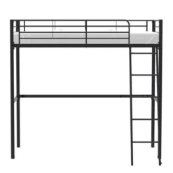 Lit Mezzanine 90 X 190 Cm En Métal Noir Elio