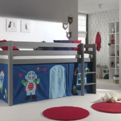 Lit Mezzanine 90x200 Cm Avec Tente Astra Pin Massif Gris Pino 7 Lit Mezzanine 90x200 Cm Avec Tente Astra Pin Massif Gris Pino -Repose Lit Soldes Boutique lit mezzanine 90x200 cm avec tente astra pin massif gris pino 5420070234573 696989