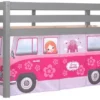 Lit Mezzanine 90x200 Cm Avec Tente Bus Princesse Pin Massif Gris Pino -Repose Lit Soldes Boutique lit mezzanine 90x200 cm avec tente bus princesse pin massif gris pino 5420070234405 696859