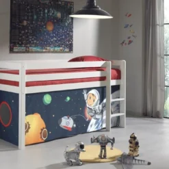 Lit Mezzanine 90x200 Cm Avec Tente Espace Pin Massif Blanc Pino 7 Lit Mezzanine 90x200 Cm Avec Tente Espace Pin Massif Blanc Pino -Repose Lit Soldes Boutique lit mezzanine 90x200 cm avec tente espace pin massif blanc pino 5420070217477 696453