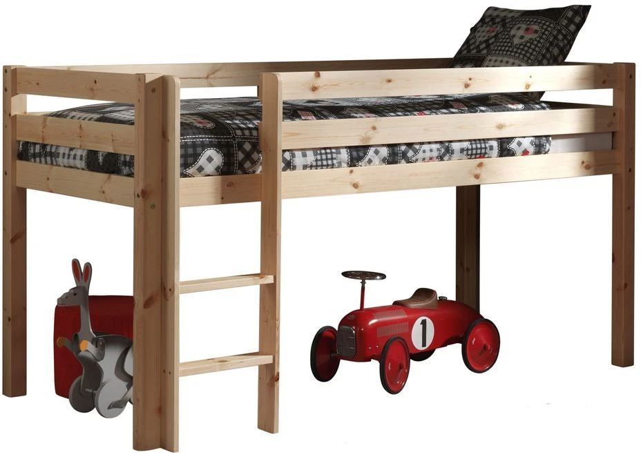 Lit Mezzanine 90x200 Cm Avec Tente Et Tunnel Contra Pin Massif Clair Pino 4 Lit Mezzanine 90x200 Cm Avec Tente Et Tunnel Contra Pin Massif Clair Pino – Image 2