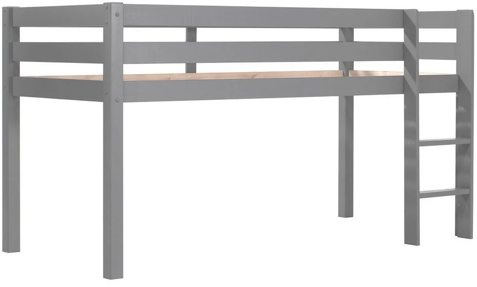 Lit Mezzanine 90x200 Cm Avec Tente Pirate Noir Pin Massif Gris Pino 4 Lit Mezzanine 90x200 Cm Avec Tente Pirate Noir Pin Massif Gris Pino – Image 2
