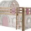 Lit Mezzanine 90x200 Cm Avec Tente Tunnel Et 3 Pochettes Contra Pin Massif Clair Pino -Repose Lit Soldes Boutique lit mezzanine 90x200 cm avec tente tunnel et 3 pochettes contra pin massif clair pino 5420070231480 696439