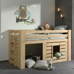 Lit Mezzanine 90x200 Cm Bois Clair Olivier -Repose Lit Soldes Boutique lit mezzanine 90x200 cm bois clair olivier 5420070238137 675809