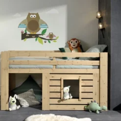 Lit Mezzanine 90x200 Cm Bois Clair Olivier -Repose Lit Soldes Boutique lit mezzanine 90x200 cm bois clair olivier 5420070238137 675811