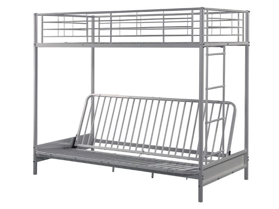 Lit Mezzanine Avec Banquette Métal Argent 90x190 Ou 140x190 Cm Mezzaclic 4 Lit Mezzanine Avec Banquette Métal Argent 90x190 Ou 140x190 Cm Mezzaclic – Image 2