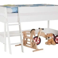 Lit Mezzanine Blanc Prince 90