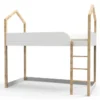 Lit Mezzanine Bois Massif Clair Et Blanc Casa 90x190 Cm 1 Lit Mezzanine Bois Massif Clair Et Blanc Casa 90x190 Cm -Repose Lit Soldes Boutique lit mezzanine bois massif clair et blanc casa 90x190 cm 327139