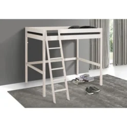 Lit Mezzanine - Bois Pin Massif - Blanc - Sommier Inclus - 140 X 200 Cm - FAUST -Repose Lit Soldes Boutique lit mezzanine bois pin massif blanc sommier inclus 140 x 200 cm faust 3770017653304 1096265